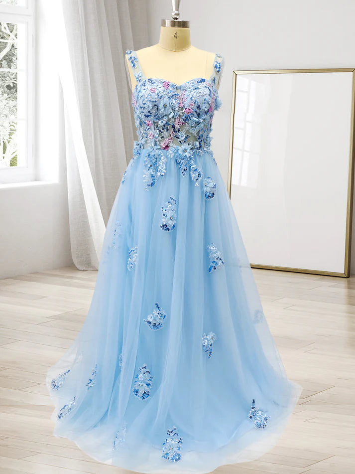 Ball Gown Off the Shoulder Short Sleeves Applique Evening Dresses